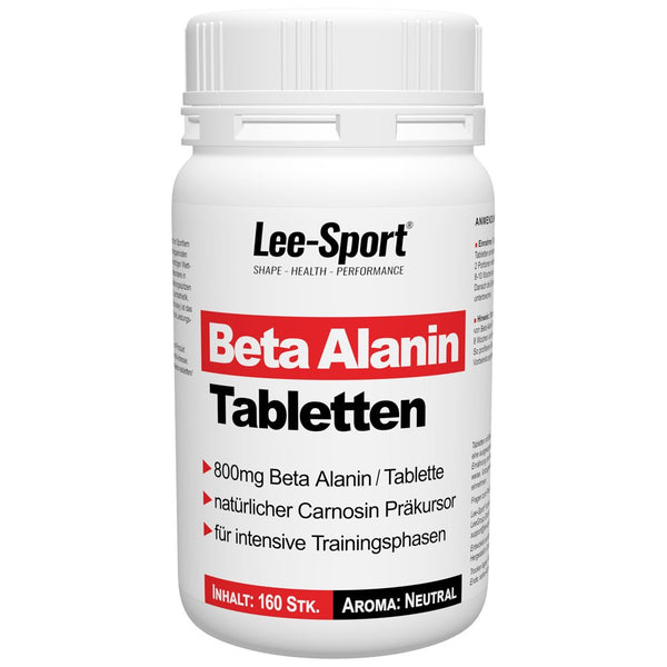 Behälter mit Beta Alanin Tabletten von Lee Sport, Inhalt 160 Stück