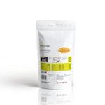 Sack mit fermentiertem Erbsenproteinpulver von Revolution Foods, Inhalt 1kg, Rückseite mit Inhaltsstoffen